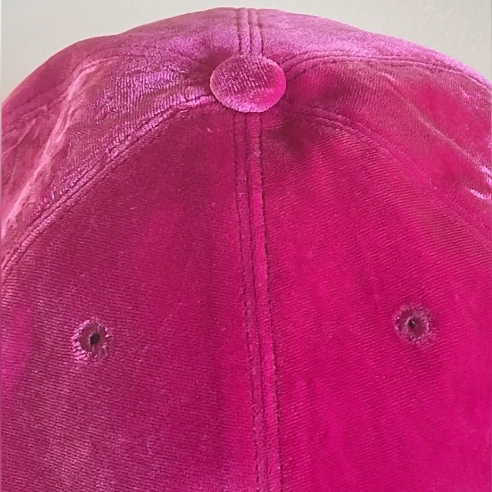 NWT VERY VERSACE VELVET PINK 59 SLIP-ON ADJUSTABLE BASEBALL CAP MADE IN ITALY - Picture 7 of 15